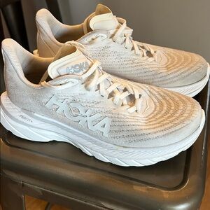 Hoka White Mach 5 Running Shoes